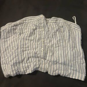 Hollister stripped strapless top